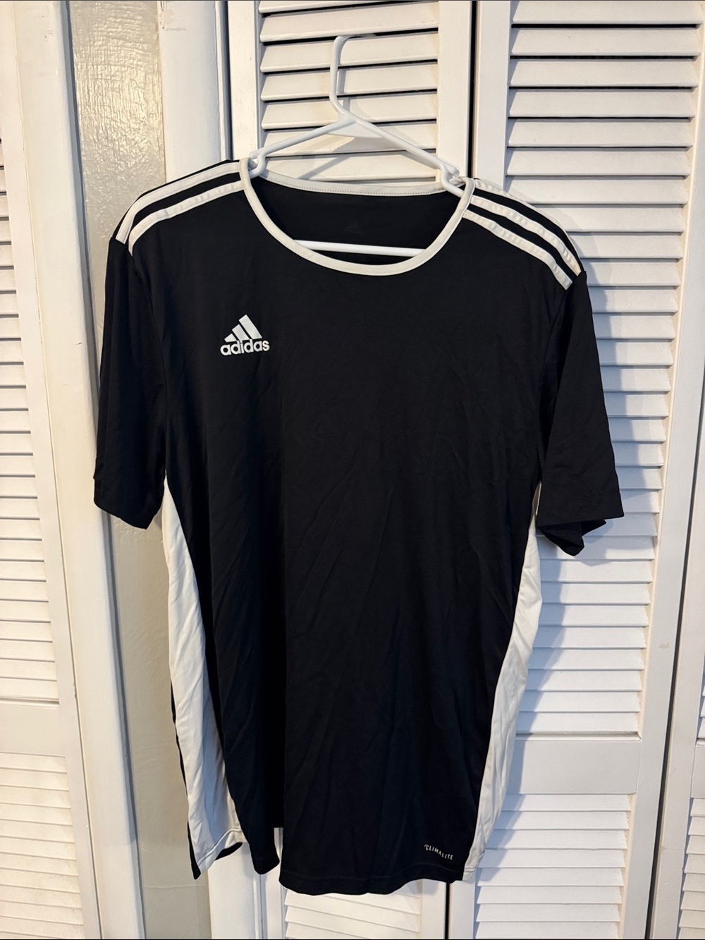 adidas Black and White Men’s Performance Soccer Jersey